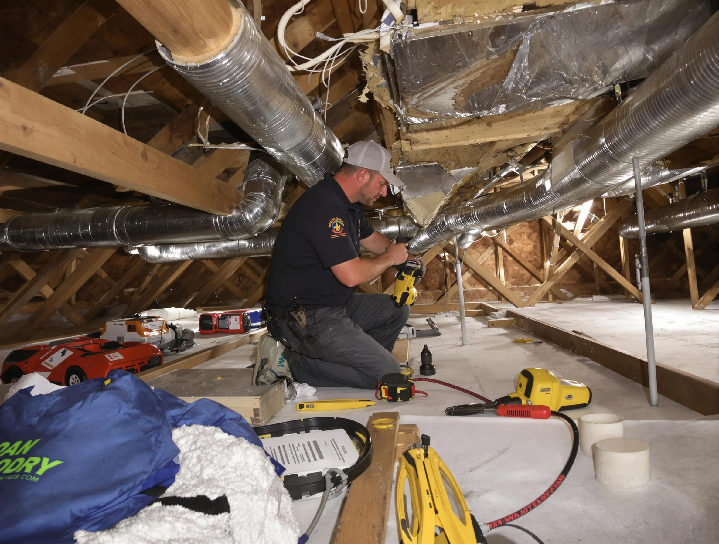 Professional air duct repair by Burlington Air Duct Cleaning in Burlington
