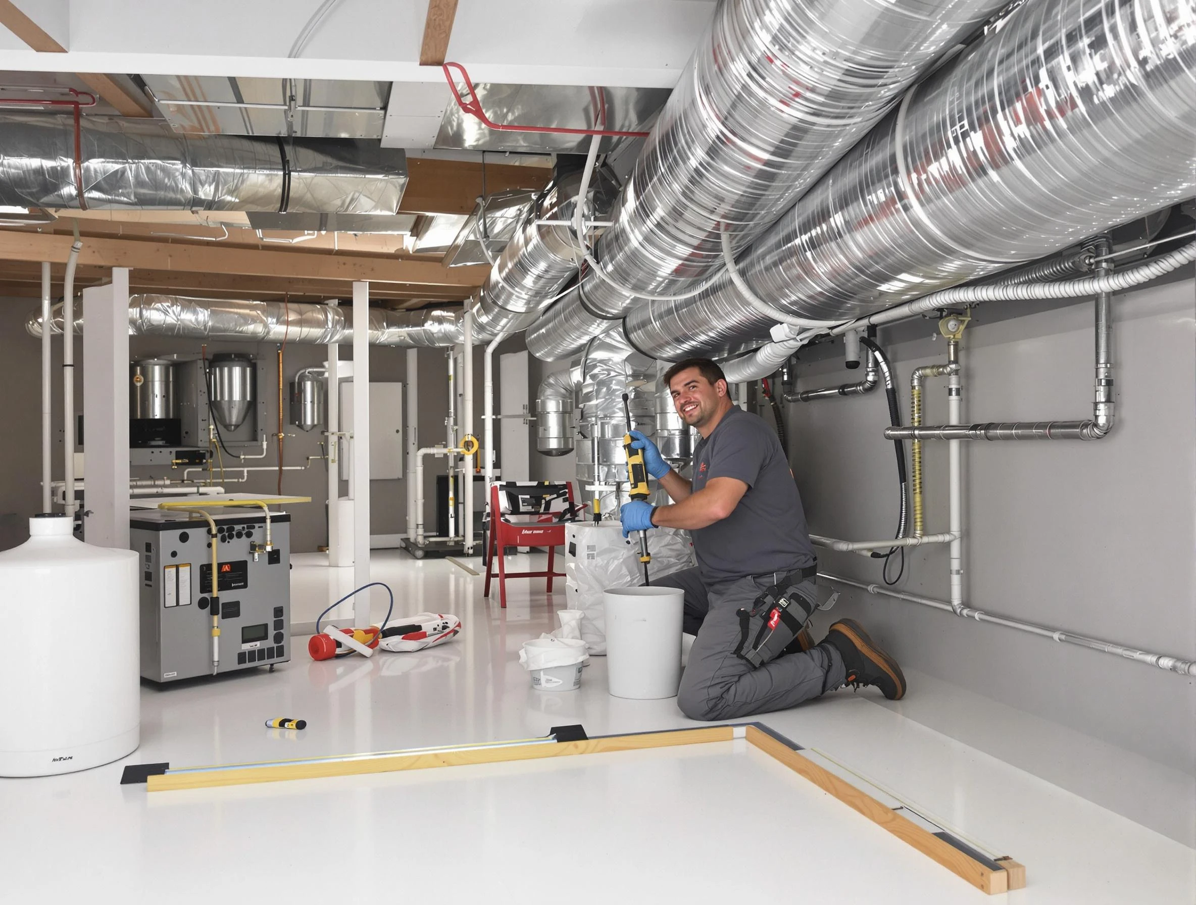 Professional duct sealing service by Burlington Air Duct Cleaning in Burlington