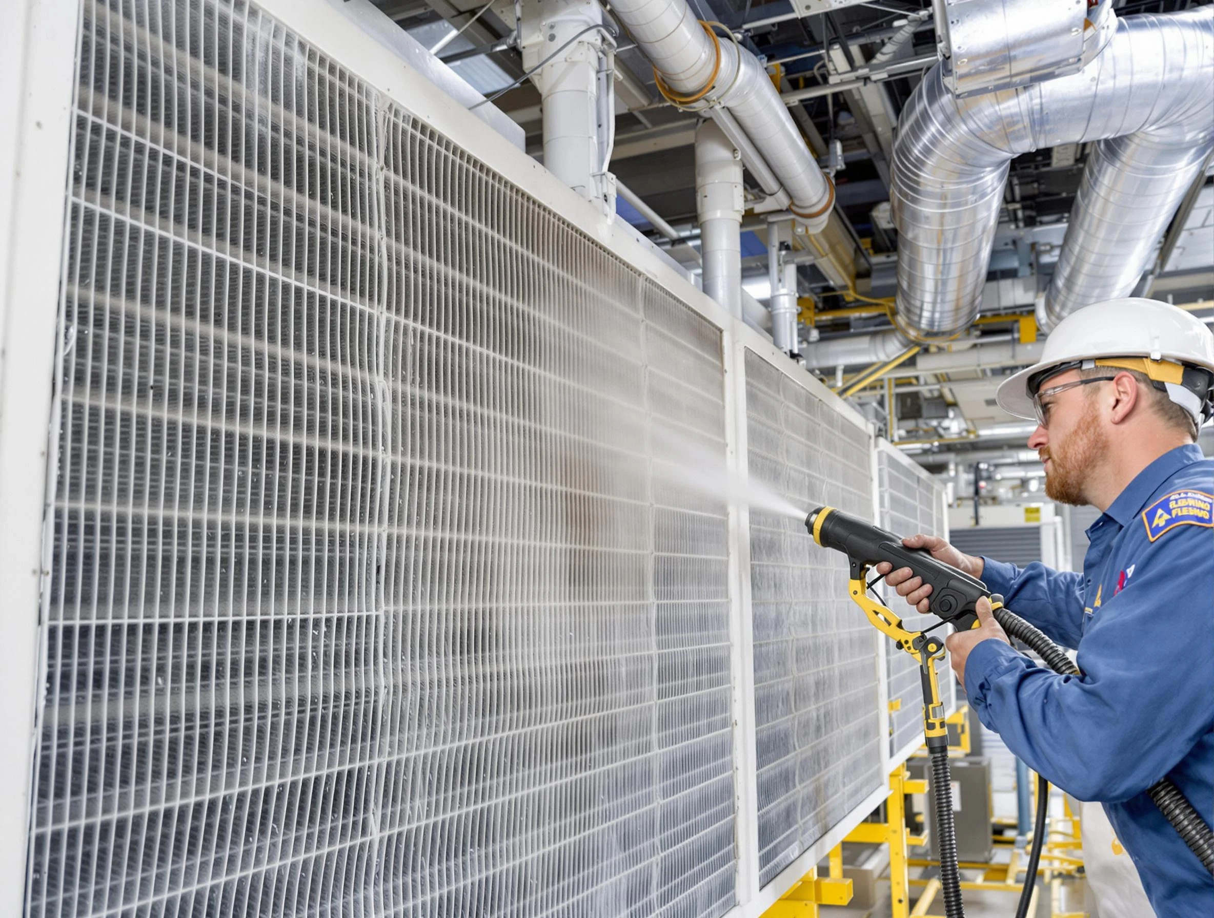 Professional commercial coil cleaning by Burlington Air Duct Cleaning in Burlington