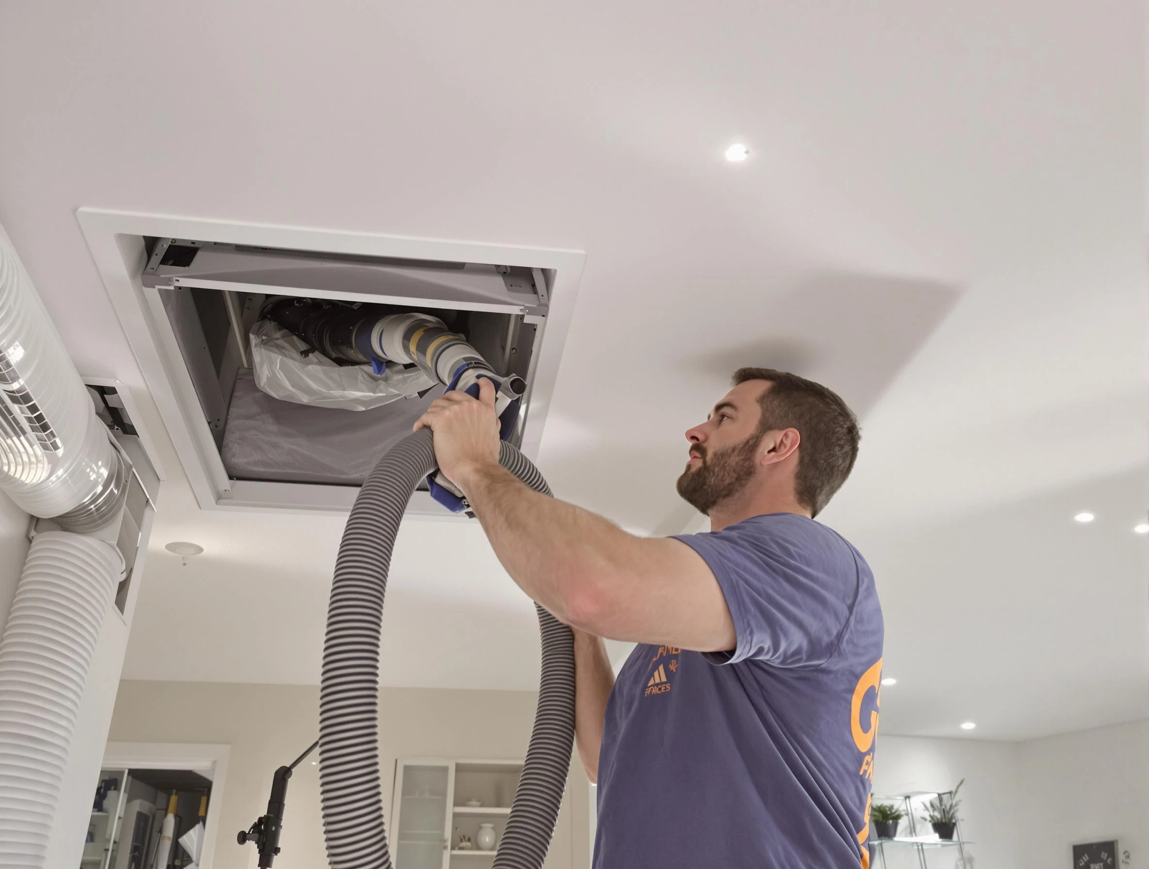 Precision indoor duct cleaning by Burlington Air Duct Cleaning in Burlington